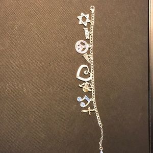 Sterling silver charm bracelet